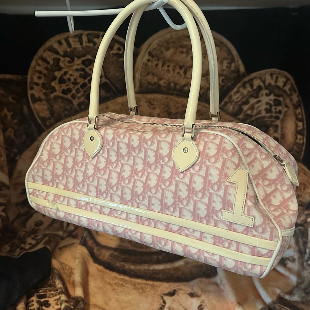 Christian Dior bowling bag pink